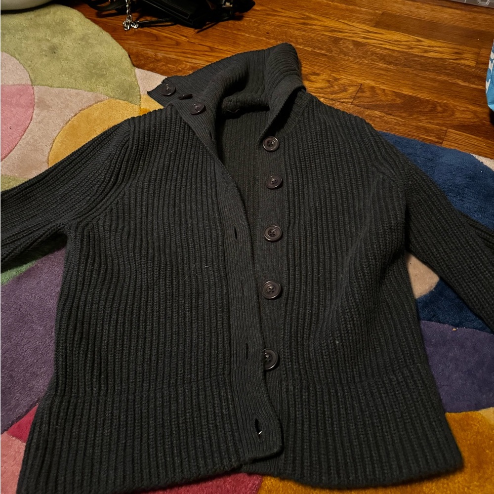 black button up sweater. size M. from jeanne pierre